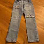 Levi's 501 Waist Size 25 Length 28 Levi Strauss Denim Blue Jeans Ripped … Photo 0