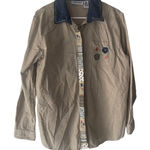 Cabin creek Vintage 90s Women's Size Large Embroidered Floral Button Up Photo 0