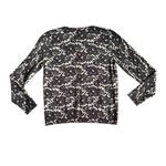 Talbots  Womens Size XL Cream Black Lace Floral Cardigan Sweater Wool Blend Photo 1