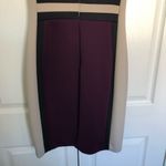 Calvin Klein  White / Tan / Black / Purple Colorblock Scuba Business Dress Size 4 Photo 7