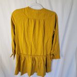 Maeve  Golden Mustard Yellow Tiered Marlie Mini Button Down Shirt Dress Size 0P Photo 6