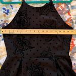 AQUA  BLOOMINGDALE’S L Polka Dot Velvet Rose-Embossed Mini Dress Photo 6