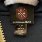 Mountain And Isles Women’s Sz S Blue Puff Vest Full Yellow Zip Hooded Photo 8