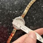 Chico's Chico’s Large Face Mother of Pearl Pave Rhinestone Goldtone Delicate Band Watch Photo 11