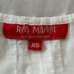 Ro’s Market by Roberta Freymann XS White Cotton Gauzy Embroidered Tank Dress Photo 5