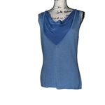 Etcetera ‎ sleeveless blue drape neck blouse medium Photo 4