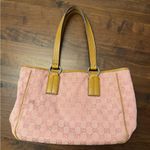 Gucci  Vintage Pink Monogram Small Shoulder Tote Photo 2