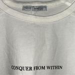 ZARA  Off-White Crew Neck Cotton T-shirt(Size Small) Photo 4
