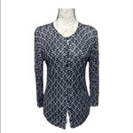 Verve Ami  Black And White Button Down Cardigan Sweater Top Shirt Sz M Photo 1