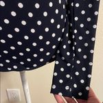 Diana Belle Polka Dot Mock Neck Stretch Long Sleeve Top – Size Blue Photo 4