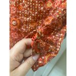 Etcetera  Silk Sleeveless Blouse Size 14 orange abstract pattern v neck Photo 5