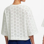 Madewell  | NWT Embroidered Wide-Sleeve Boxy Tee in White | Sz XS Photo 0