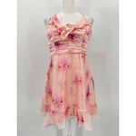 Lulus Lulu’s Pink Floral Fairy Ruffle Mini Party Dress Ruched Bodice Medium NEW Photo 9