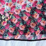 Cha Cha Vente Ditsy Floral Sheer Womens Top Boho Patchwork Crochet Insert PXL Pink Size undefined Photo 7