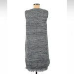 Anthropologie  Holding Horses Blue Grey Boho Fringed Sweater Dress Size M Medium Photo 5