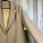 Unbranded Tan XL Lined Suit Jacket with 1 Button Front and 2 Outside Pockets Photo 2