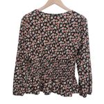 Good Luck Gem Large  Floral Peplum Scoop Neck Top Blouse Photo 4