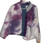 Ivory Ella  Purple and White Sherpa Jacket Photo 0