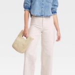 Universal Threads Universal Thread NWOT Cream Wide-Leg Ankle Jeans Photo 0