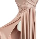 La Femme Blush Pink Strapless High Slit Floor-Length Formal Gown Size 6 Photo 9