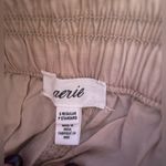 Aerie NWT  100% cotton lightweight khaki cargo pants, elastic waist, pockets; S Photo 5