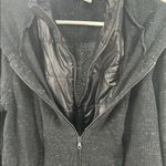 Chico's Chico’s Zenergy black metallic zip up sweater hoodie removable vest insert 2 L Photo 5