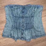 Free People  Denim Top Size Small New With Tags Photo 1