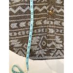 Veveret Brown Gray Thick Long Sleeve Aztec Button Down Shirt Shacket EUC Sz L Size L Photo 12