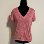 Lacoste Women's Striped V-Neck Tee Photo 1