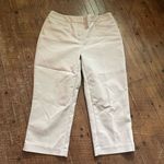 Chico's Chico’s Fabulously slimming 0/4 crop cream flat front pants Photo 0