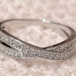 Cute Cross Zirconia On Silver Ring Photo 4