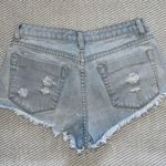 Fray Hem Light Wash Denim Distressed Ripped Cut Off Jean Shorts Sz S Sihnderella Blue Photo 1