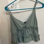 PaperMoon Green Ruffle Crop Cami Photo 0