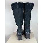 Hogan Suede Wedge Black Boots 37.5 Designer Leather Sherpa Lined Ski Snow Luxury Size 7.5 Photo 4
