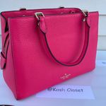 Kate Spade New York Bright Rose Leila Medium Triple Compartment Satchel Purse Photo 1