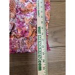 A Byer byer Girl Women Short Sleeve Top Size Large Elastic Floral Colorful Hippie Retro Photo 3