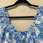Faithfull the Brand  Smocked Willow Cropped Top in Blue Roos Tie Dye, Size S (4) Photo 3