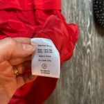 Anthropologie Silk Red Tiered Ruffle Midi Dress 6 Femme Fatale‎ Coquette Holiday Photo 2