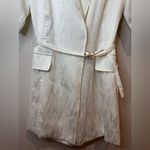 Anthropologie 4SI3NNA Lorenzo Short-Sleeve Belted Blazer Dress in White Size XS Photo 5