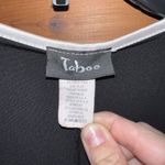 Taboo 90s Y2K  Black Mini Dress White Satin Piping & Waist Tie Medium Photo 1