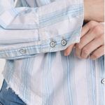 We The Free Free People Kelia Stripe Trapeze Shirt Size Large Photo 4