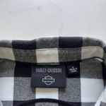 Harley Davidson rustic flannel paid shirt Size M Embroidered western cabin core Black Size M Photo 3