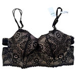 Aerie ‎ Balconette Real Good Black Cream Floral Lace Bra Sz 32C NEW Photo 0