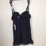 Morgan Taylor  Women Vtg Sexy Black Sheer Babydoll nightgown & Thong  Sz. Sm NWT Photo 2