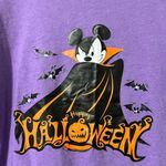 Bella Canvas  womens size large Mickey Mouse Dracula Halloween bats not so scary Photo 4