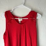 Knox Rose  Size Large Boho Cottage Lace Red‎ Sleevless Babydoll Blouse Top Photo 1