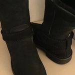 Uggs women black suede biker Cedric boots US 5.5 Photo 11