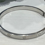 bangle hinge silver tone bracelet cute gift‎ Photo 0