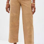 Pilcro Women Brown Wide Leg Crop Pants Size 25 Casual Boho Stretch Photo 0