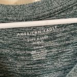 American Eagle Soft & Sexy Plush Long Sleeve Shirt V-Neck Soft Size Small Green Photo 1